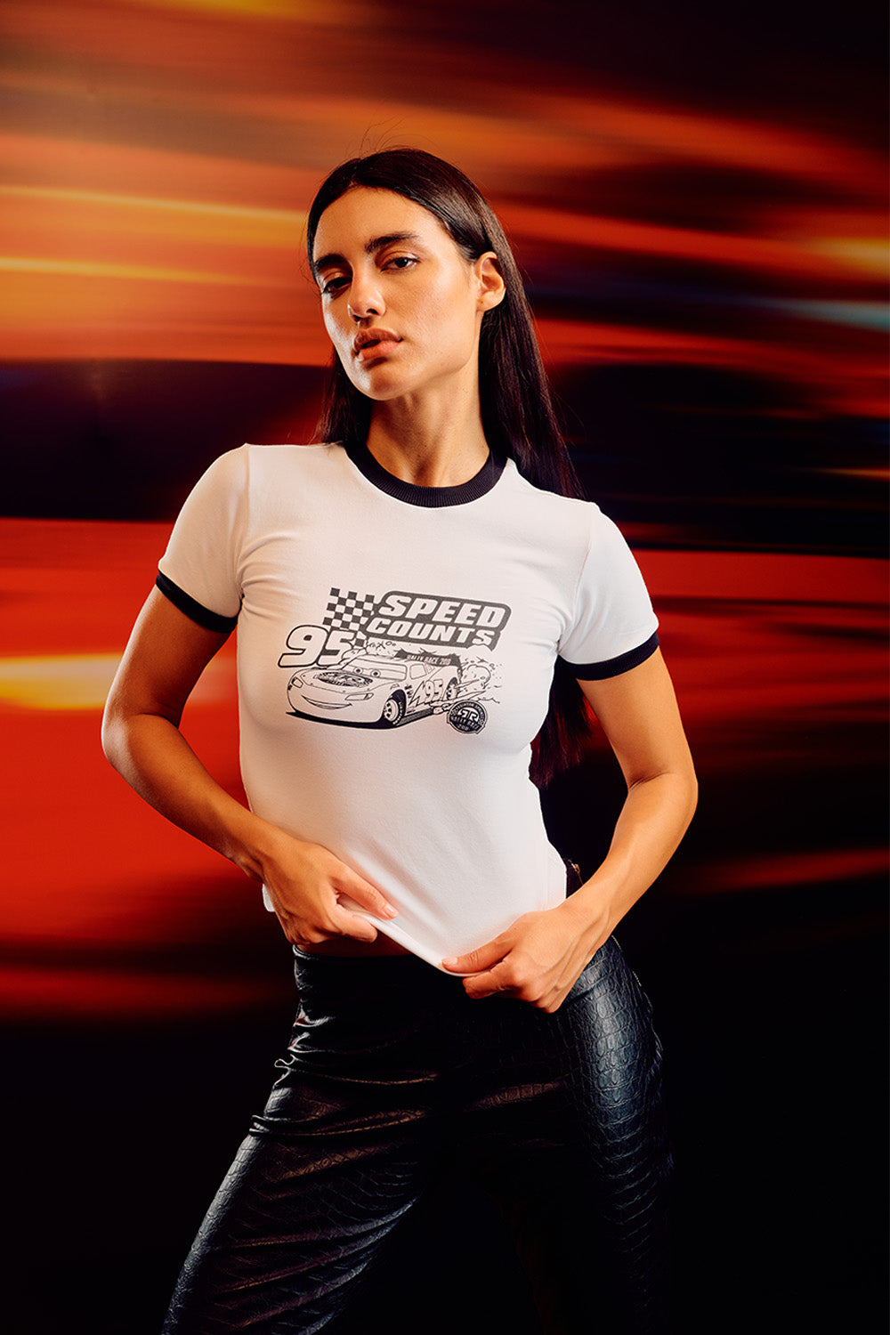 Speed Count Black Baby Tee - BonkersCorner