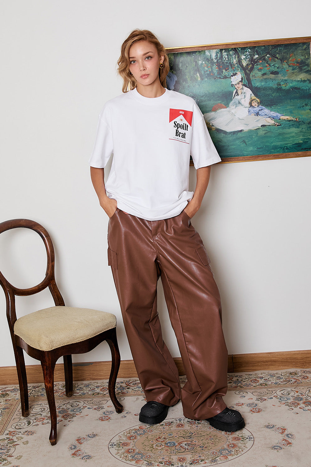 Spoilt Brat White Oversized T-shirt