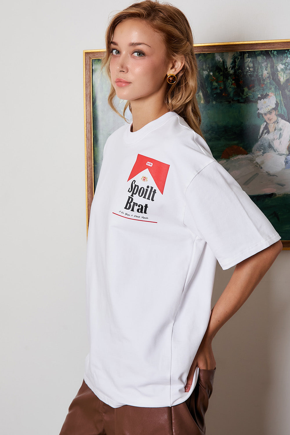 Spoilt Brat White Oversized T-shirt
