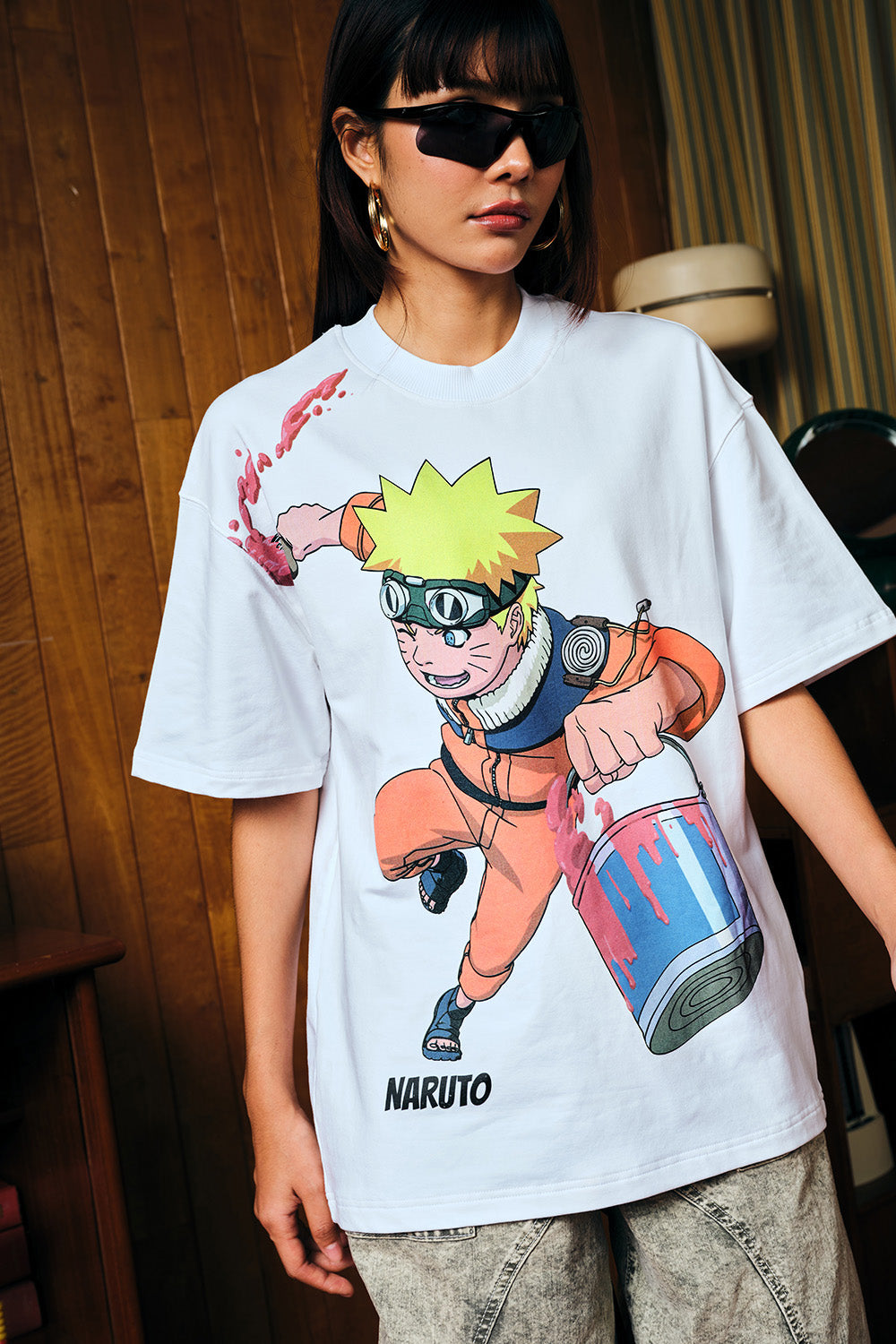 Spray Of Fire Oversized T-shirt