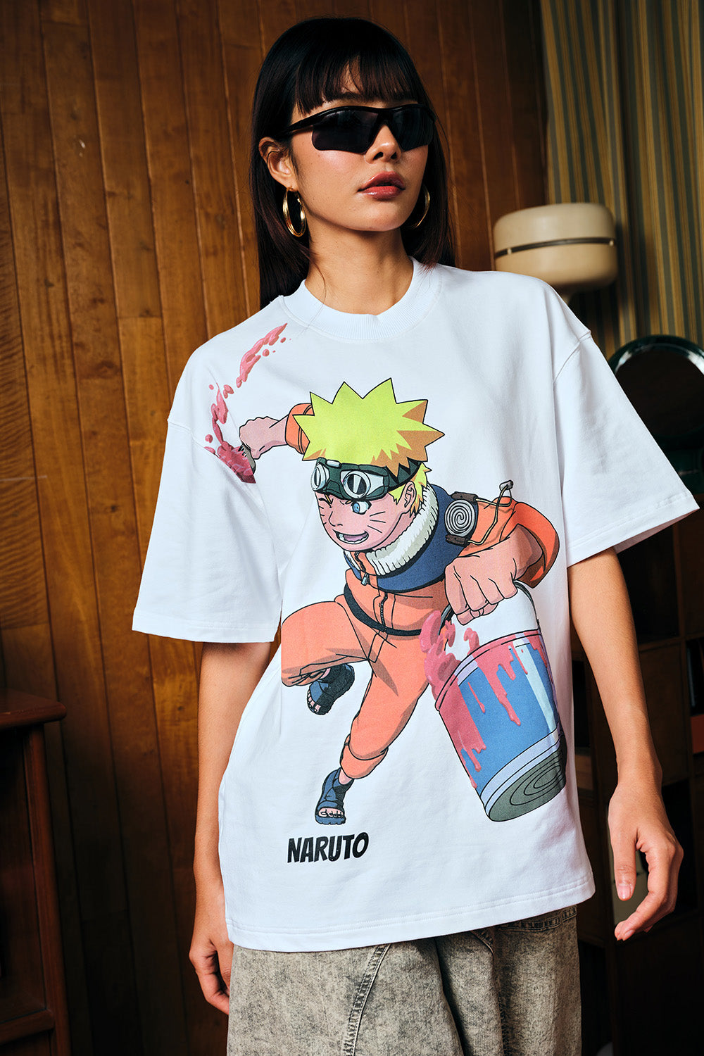 Spray Of Fire Oversized T-shirt