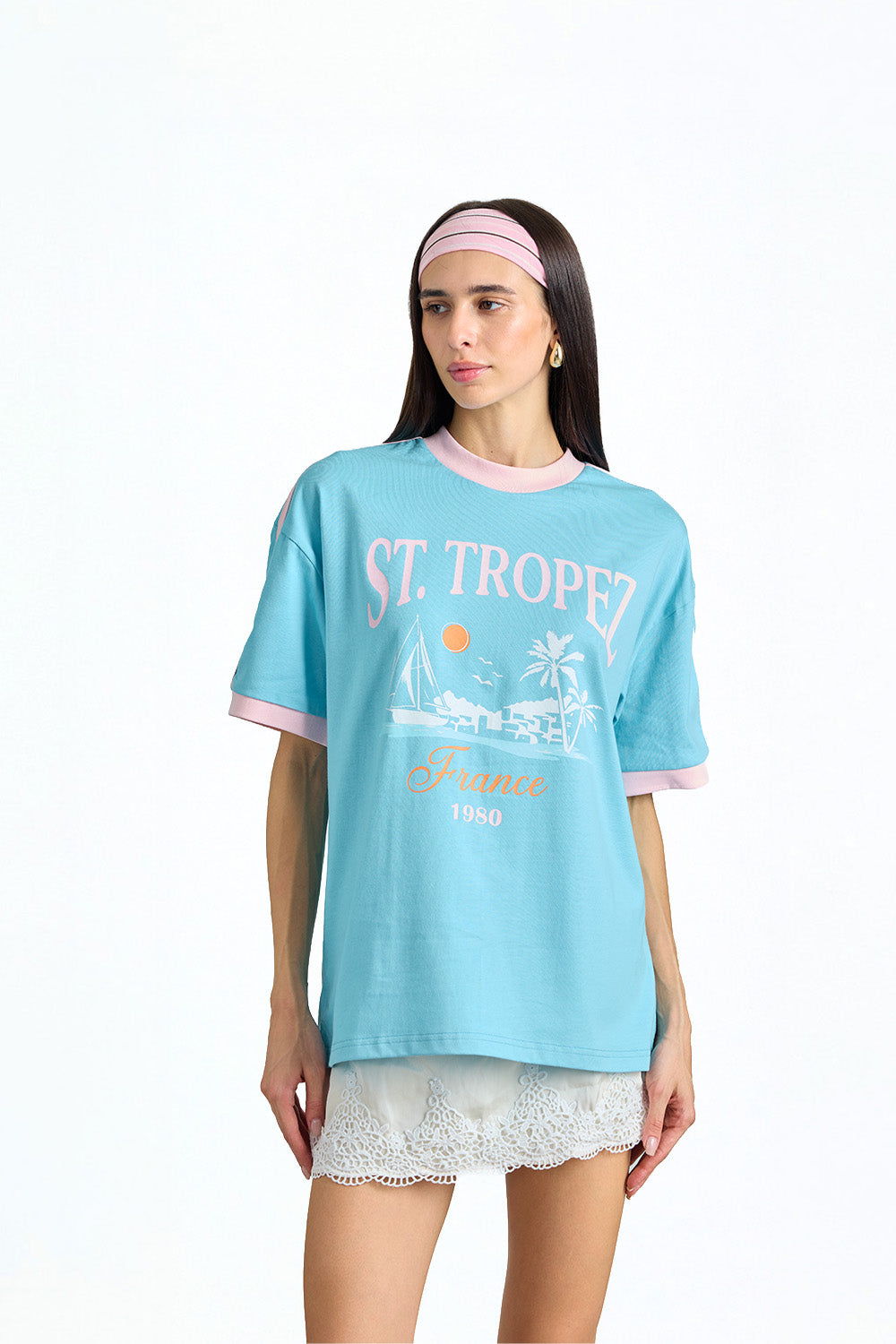 St Tropez Oversized T-shirt - BonkersCorner