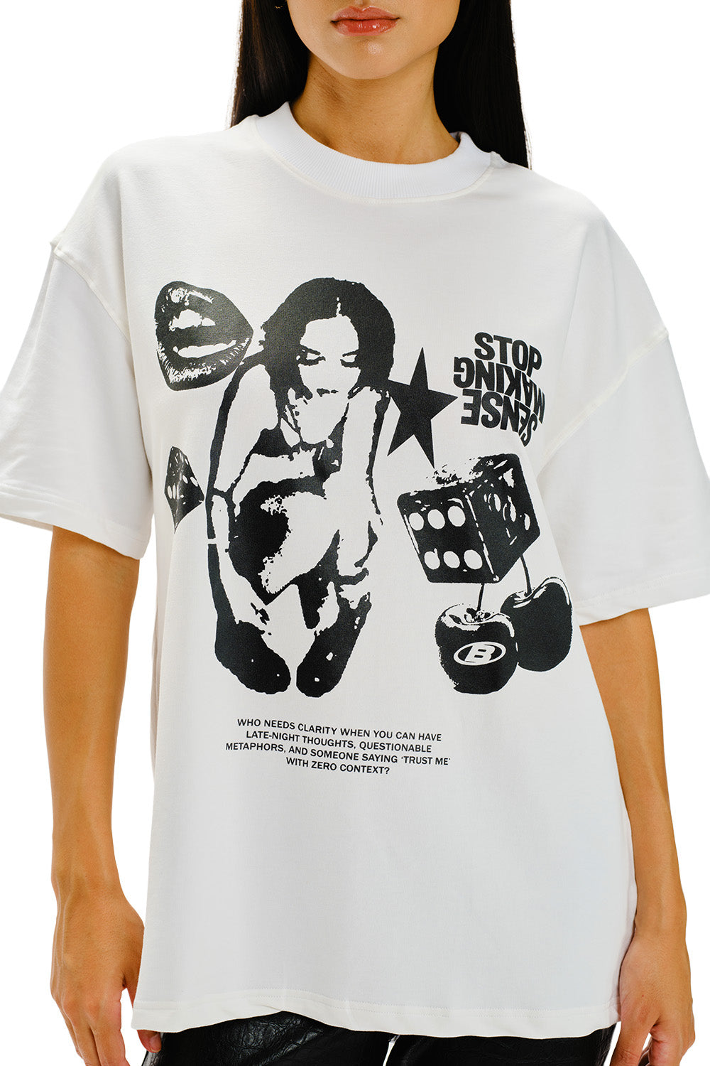 Stop Making Sense Oversized T-shirt - BonkersCorner