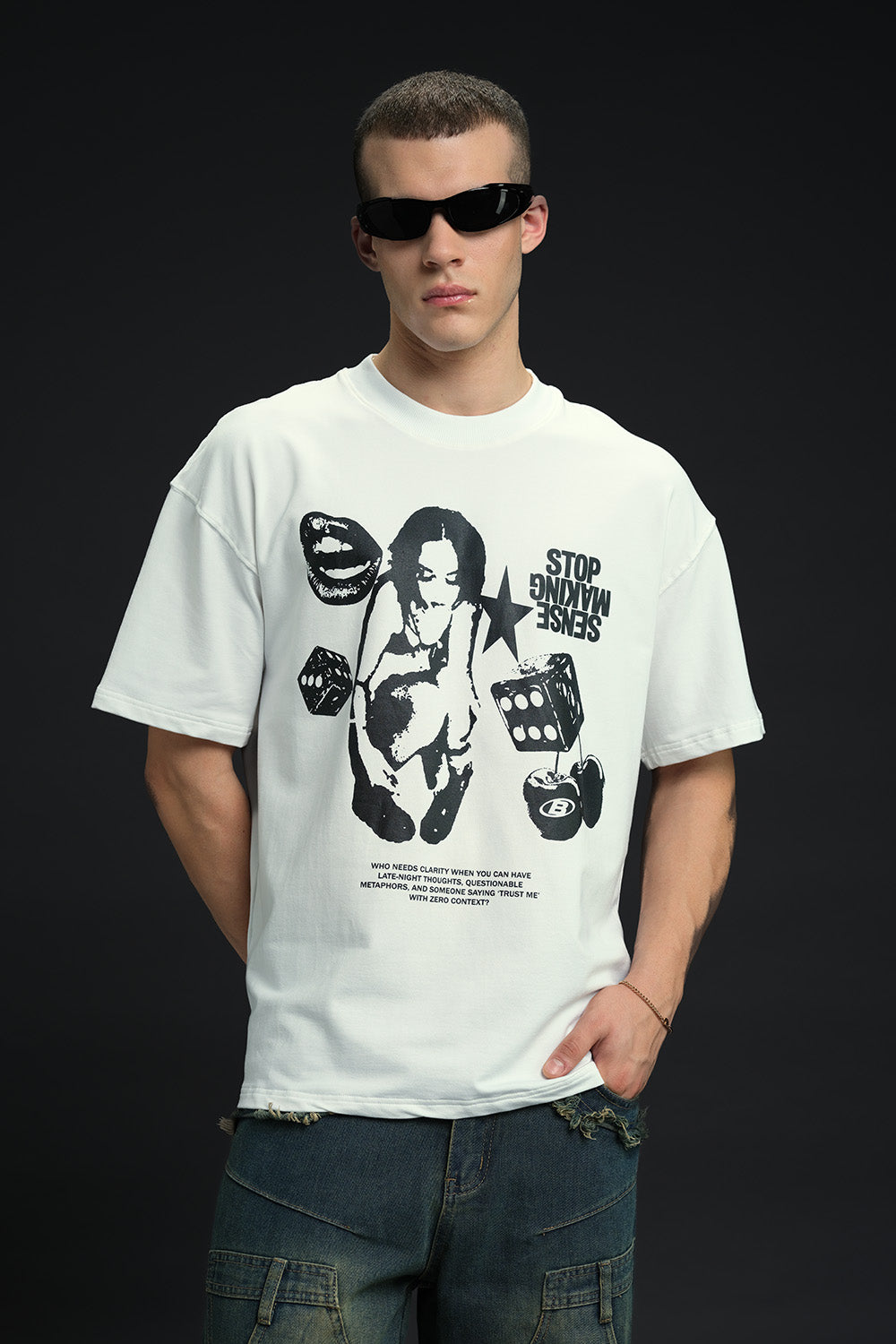 Stop Making Sense Oversized T-shirt - BonkersCorner