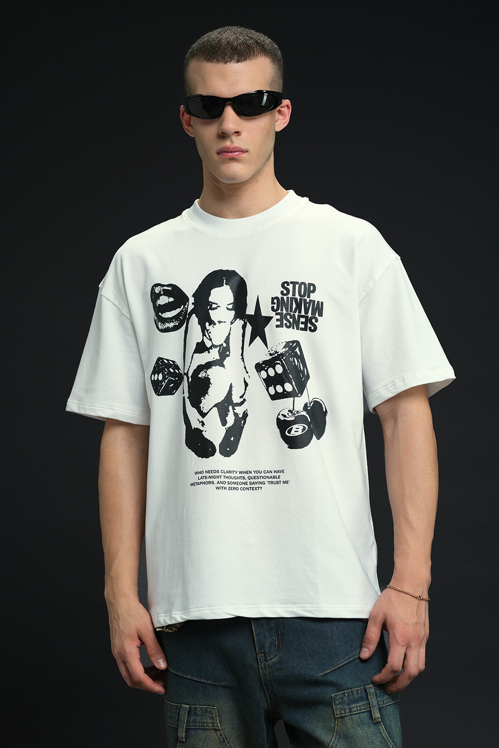 Stop Making Sense Oversized T-shirt - BonkersCorner