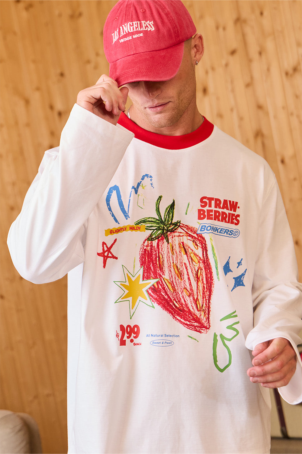 Strawberry Scribble Full Sleeve T -shirt - BonkersCorner