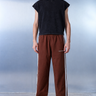 Tan Brown Tape Wide Leg Joggers - BonkersCorner