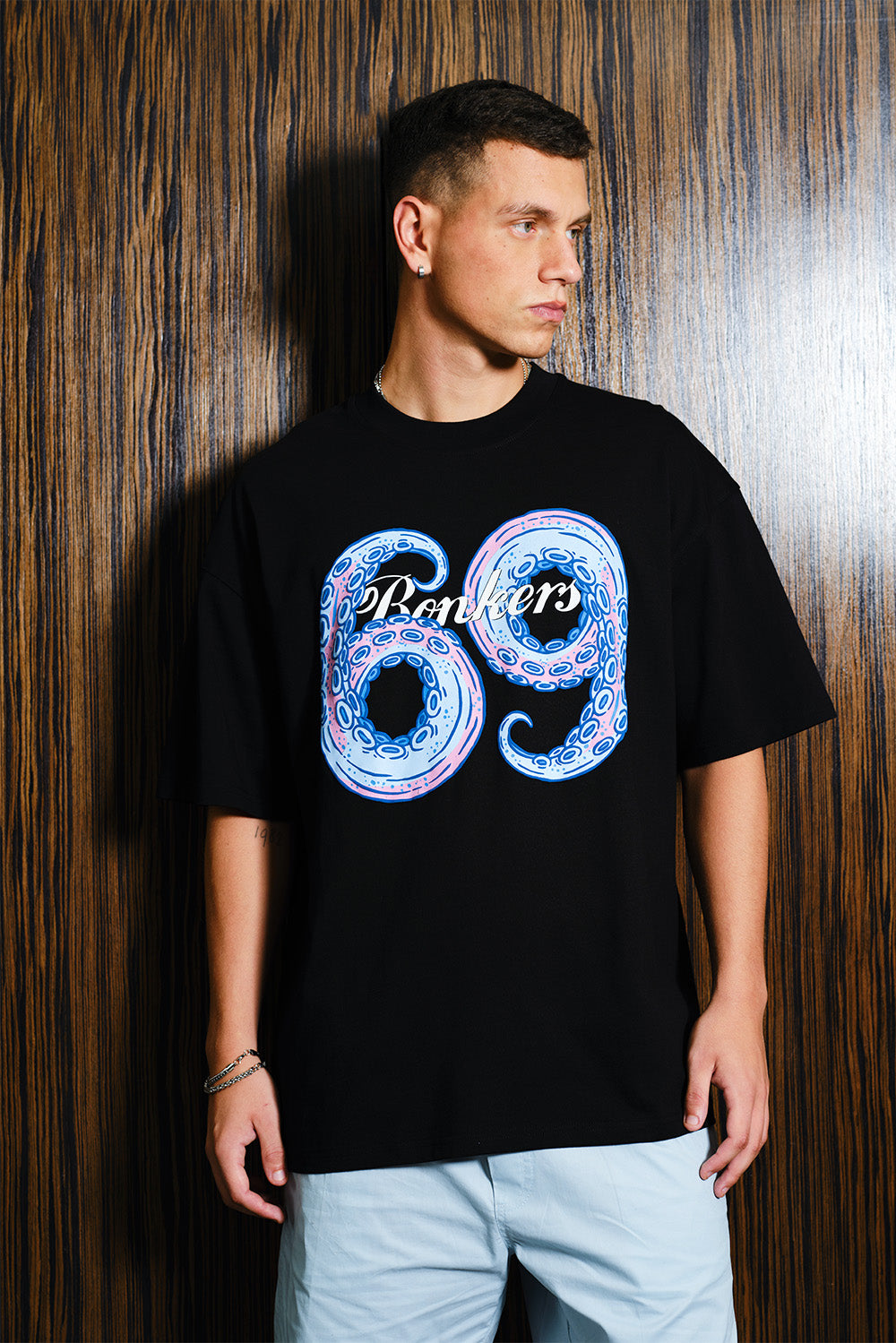 Tangled Intentions Black Oversized T-shirt