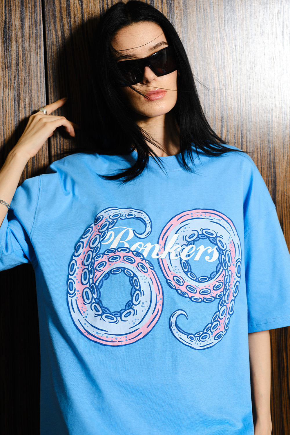 Tangled Intentions Blue Oversized T-shirt