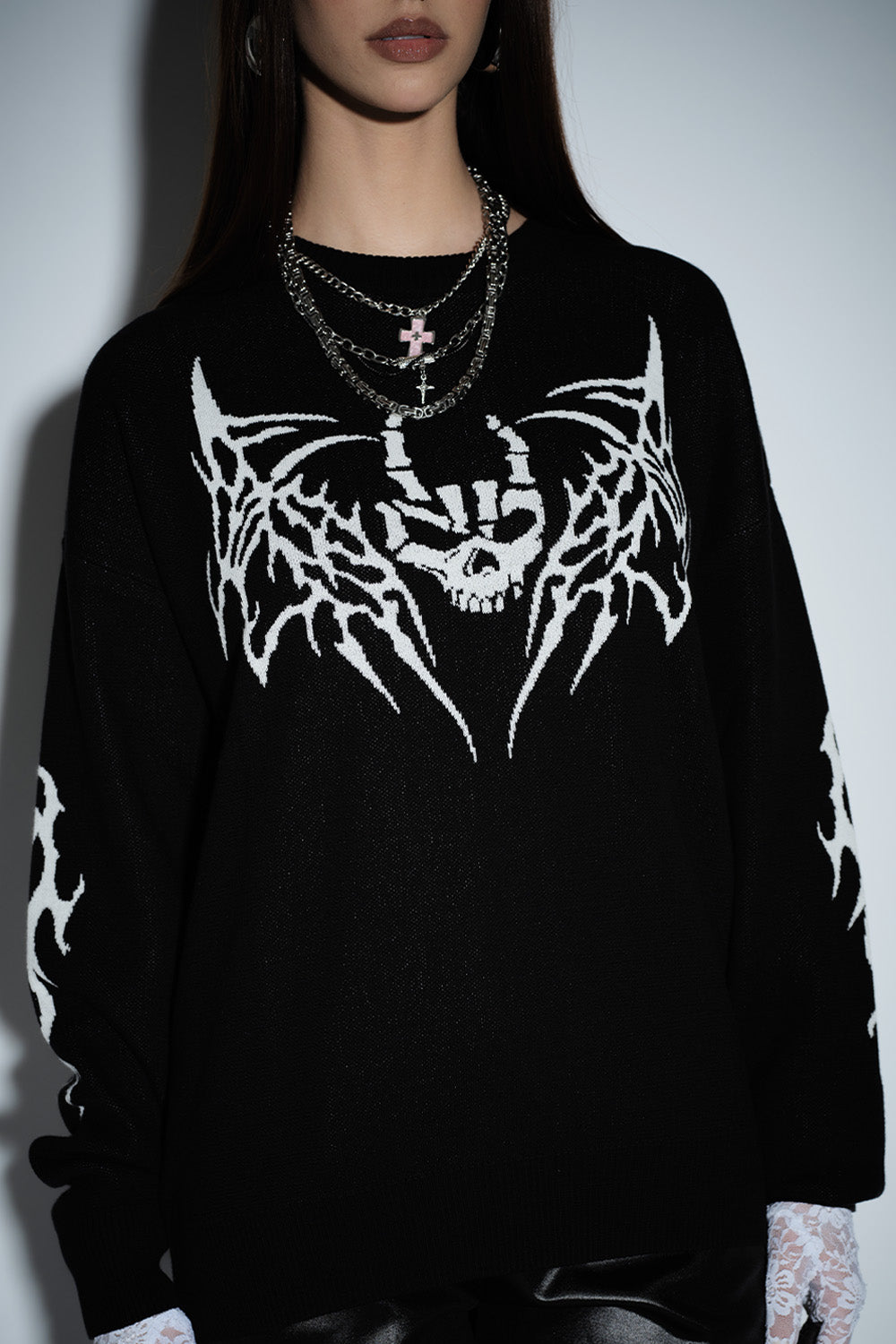 The Gothic Skull Sweatshirt - BonkersCorner