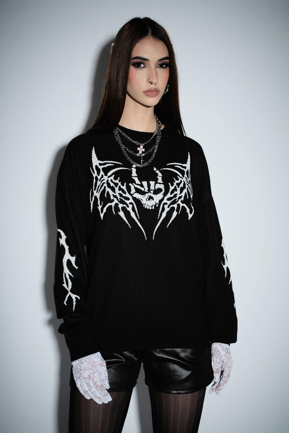 The Gothic Skull Sweatshirt - BonkersCorner