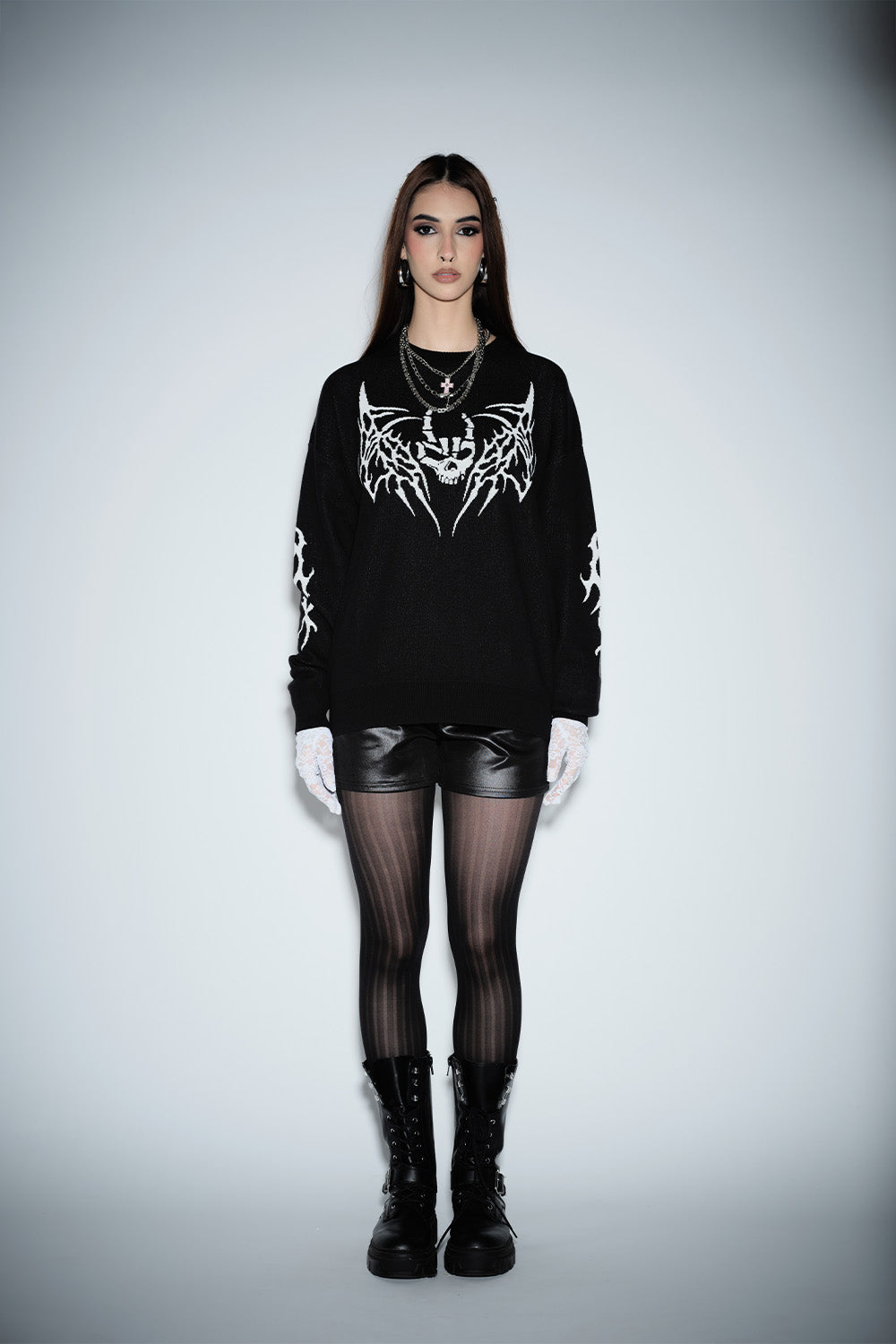 The Gothic Skull Sweatshirt - BonkersCorner