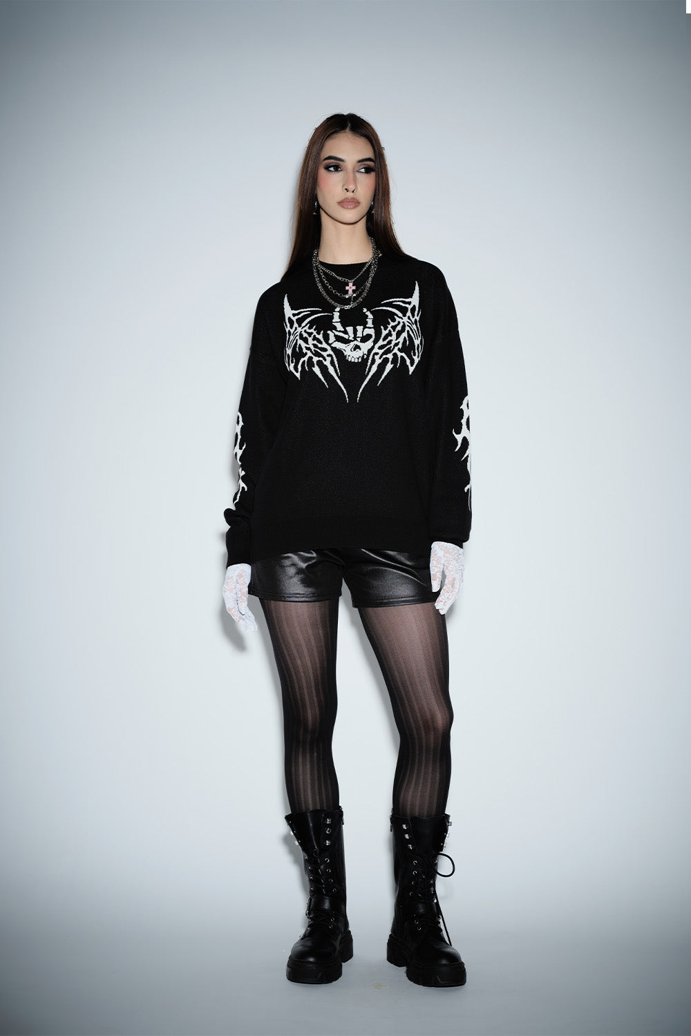 The Gothic Skull Sweatshirt - BonkersCorner