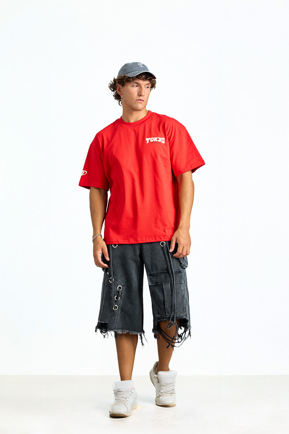 Tokyo Icons Red Oversized T-shirt - BonkersCorner