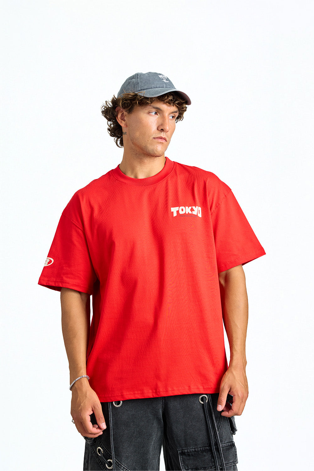 Tokyo Icons Red Oversized T-shirt - BonkersCorner
