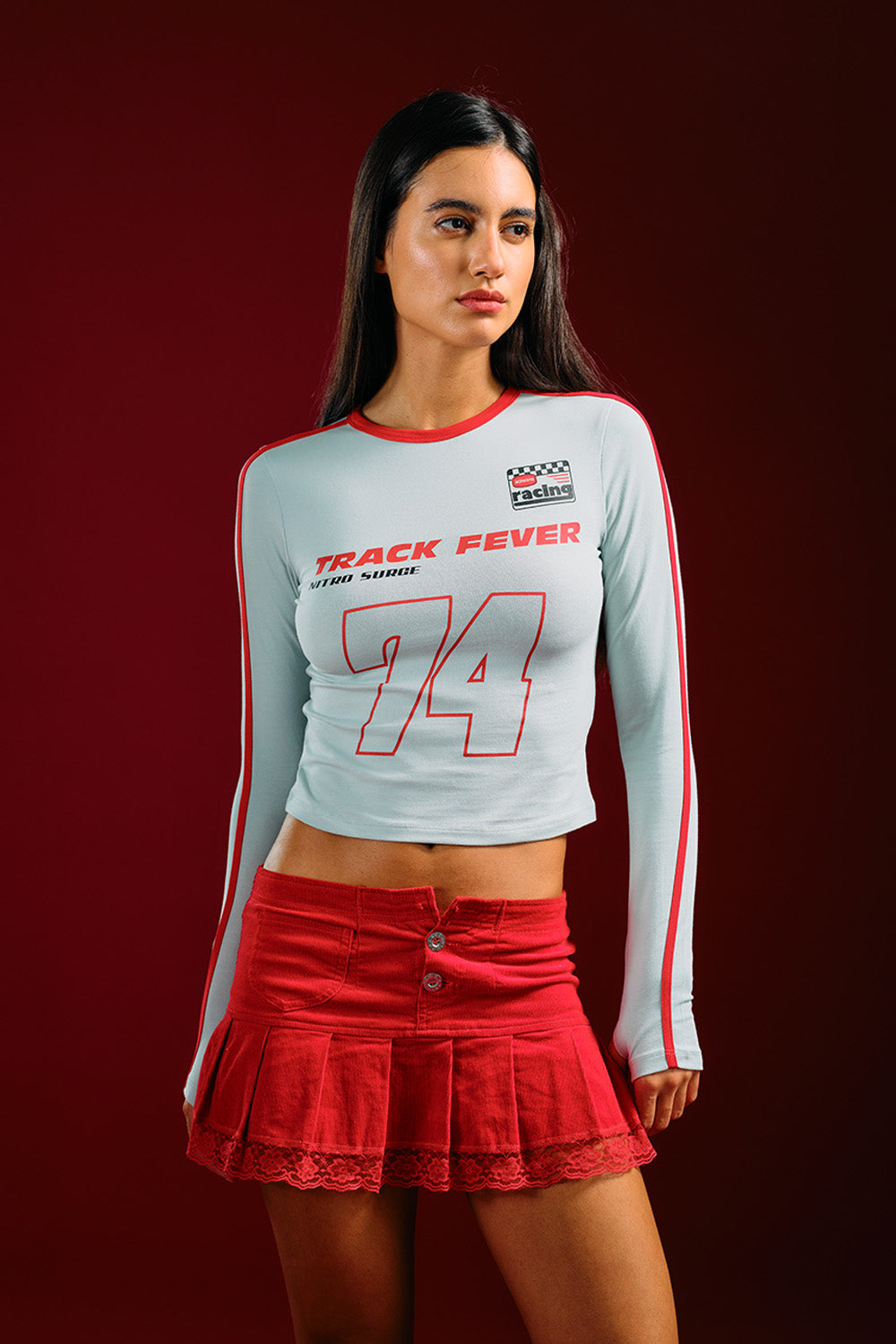 Track Fever Long Sleeve Top - BonkersCorner