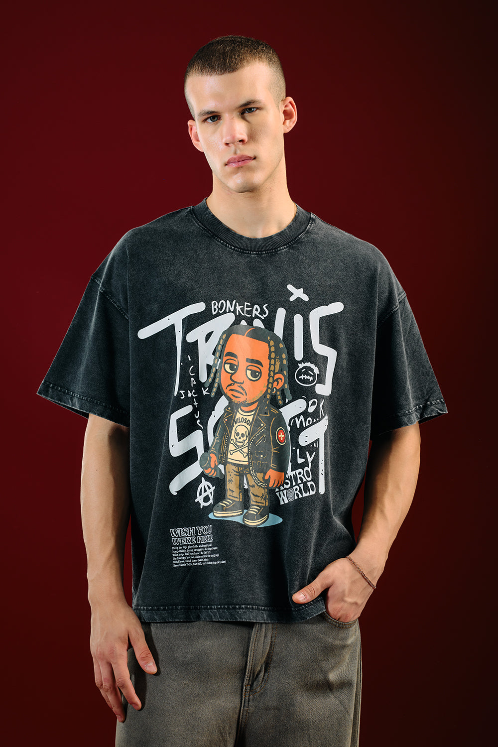 Travis Scott Wish You Were Here Oversized T-shirt - BonkersCorner