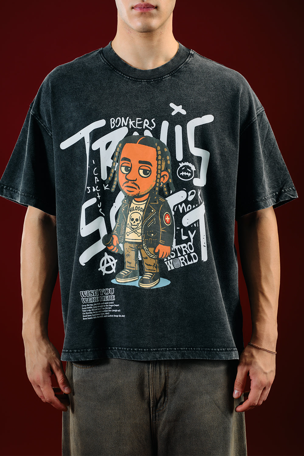 Travis Scott Wish You Were Here Oversized T-shirt - BonkersCorner