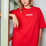 Unsubscribe Red Oversized T-shirt - BonkersCorner