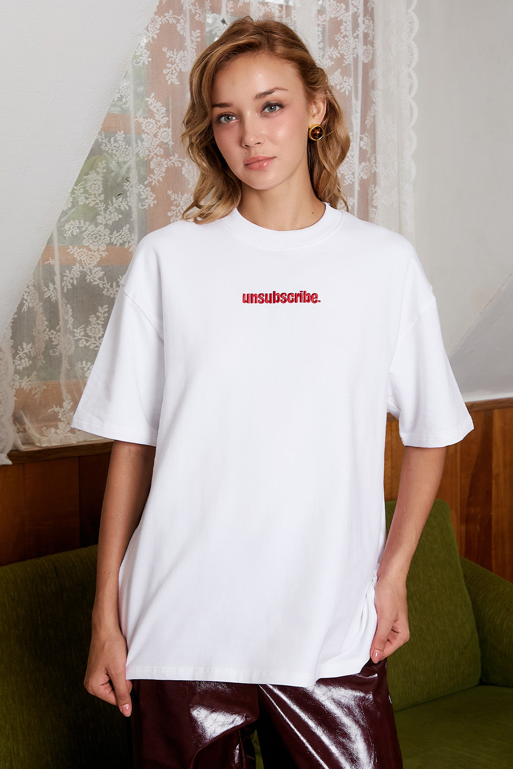 Unsubscribe White Oversized T-shirt