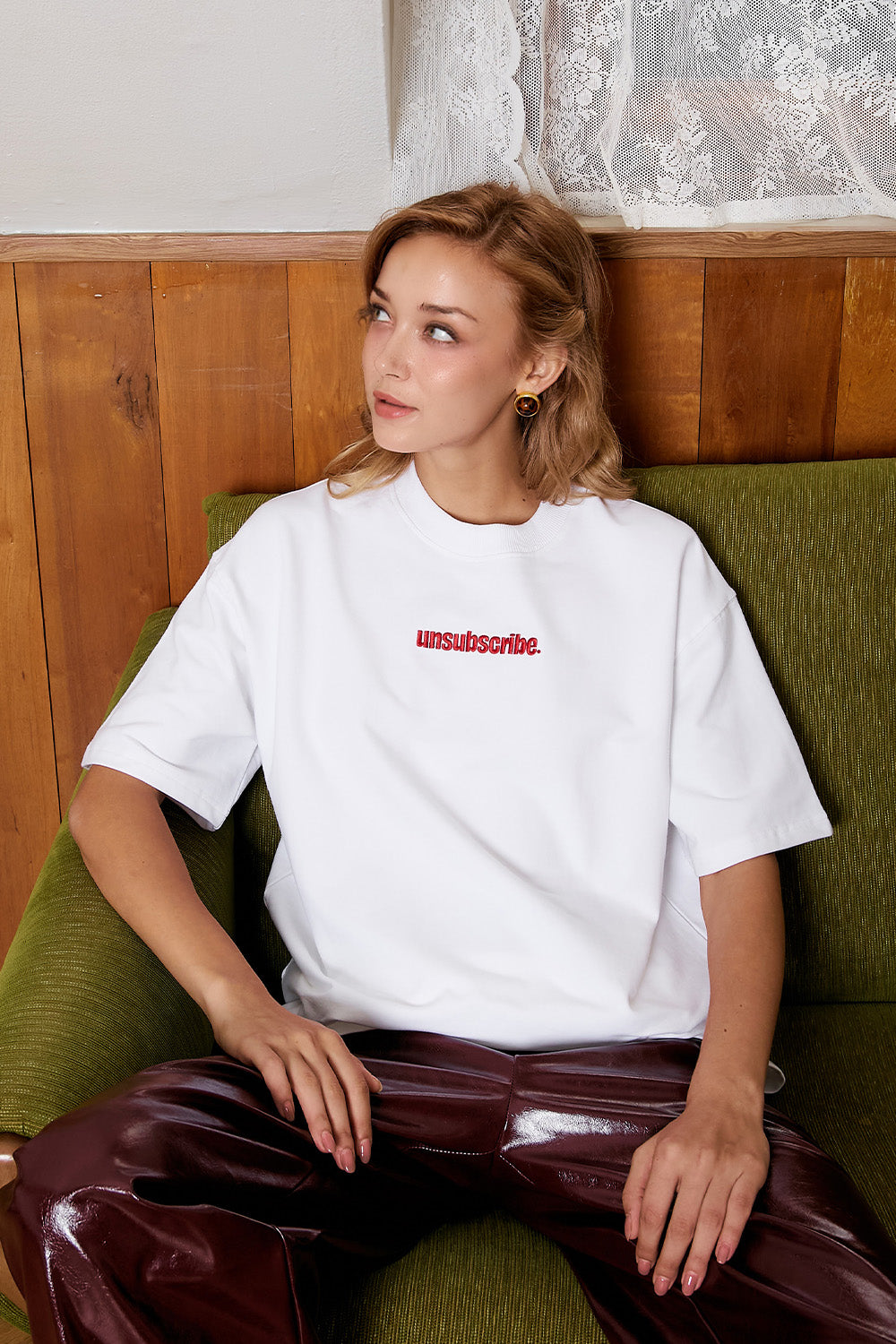 Unsubscribe White Oversized T-shirt