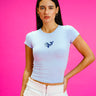 Whale Tales Beaded Embroidery Baby Tee - BonkersCorner