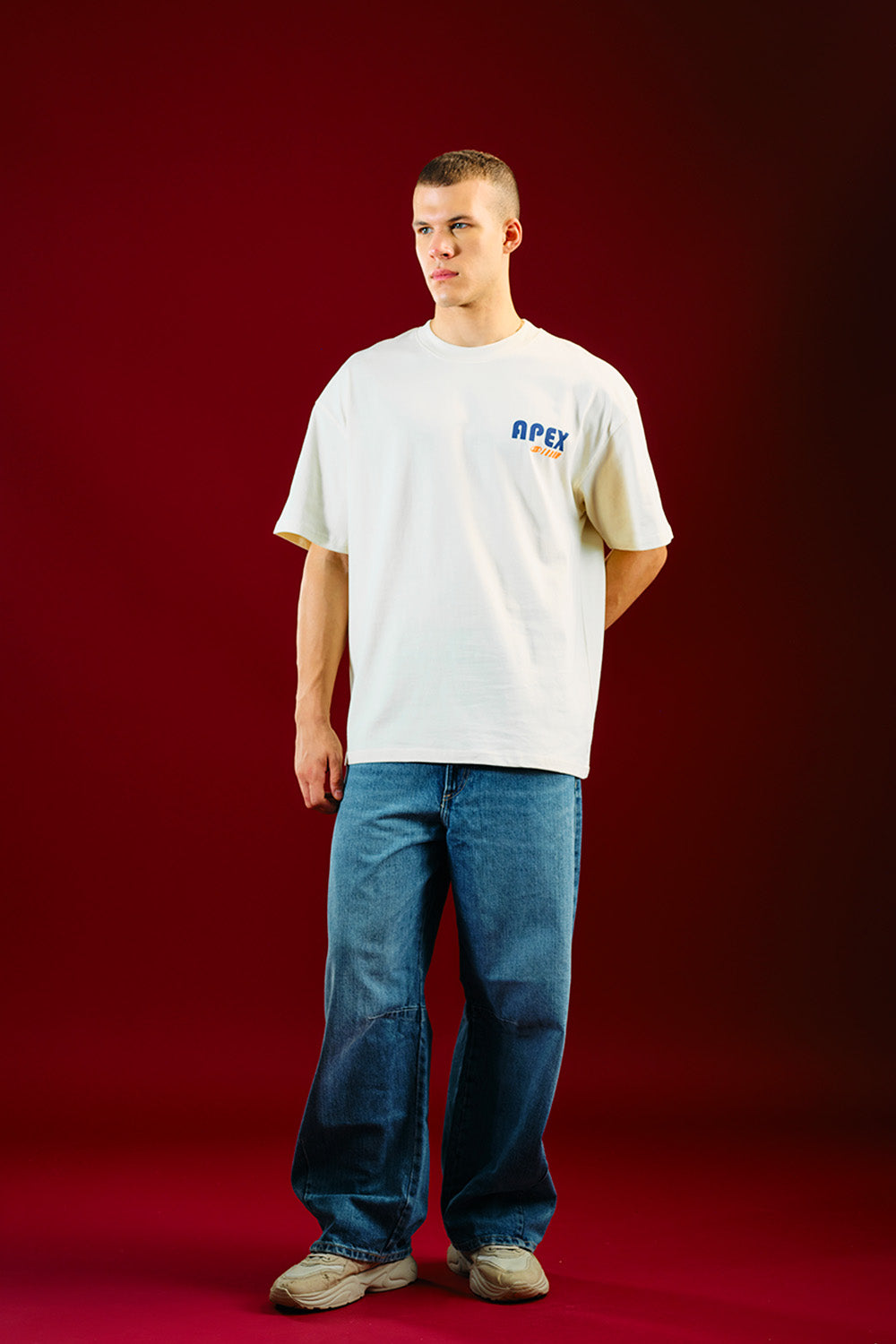 White Apex Beyond Oversized T-shirt - BonkersCorner