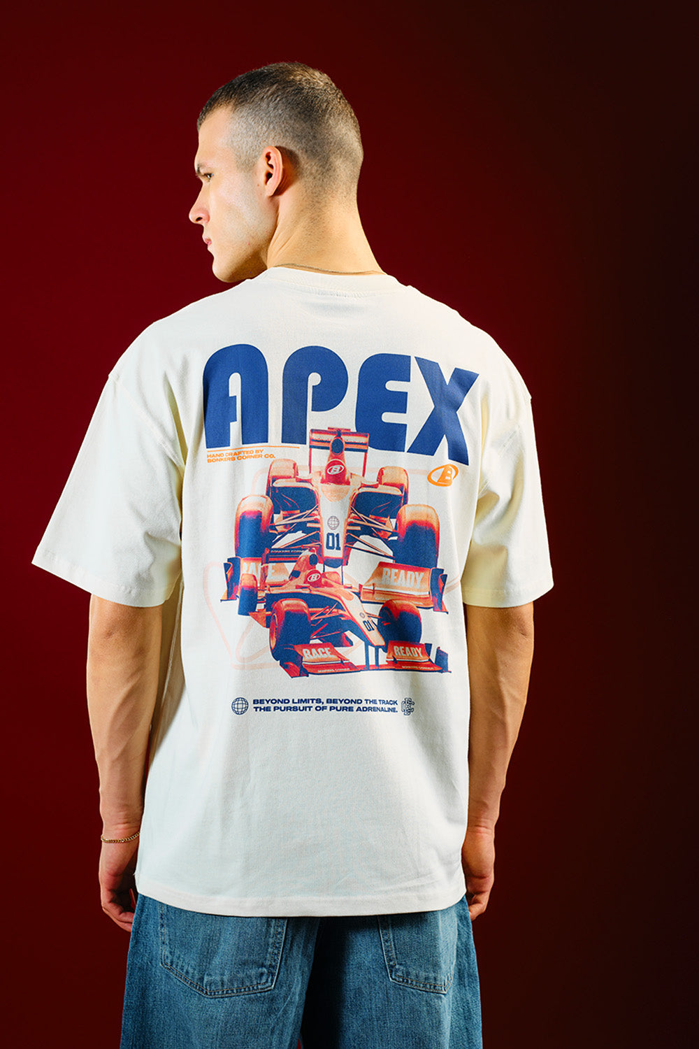 White Apex Beyond Oversized T-shirt - BonkersCorner