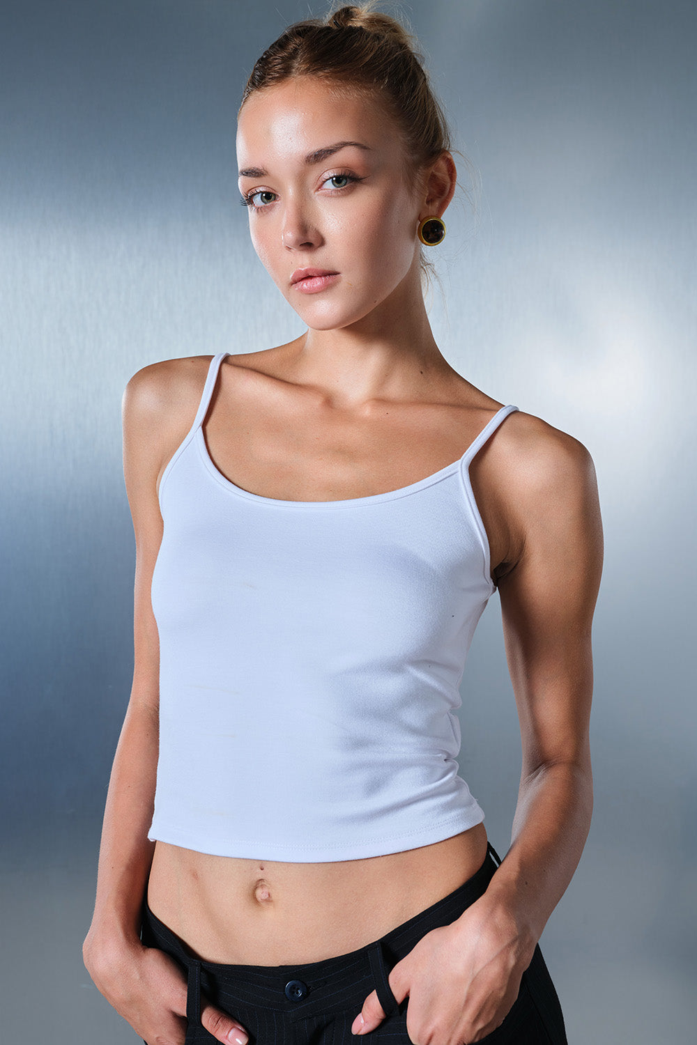 White Modal Strappy Top