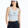White Solid Ribbed Tank - BonkersCorner