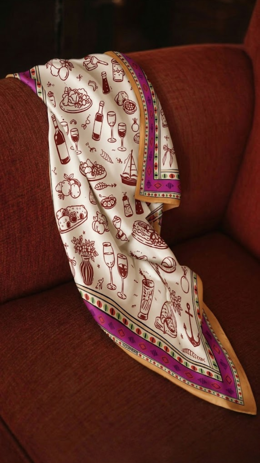 Wine & Dine Scarf - BonkersCorner