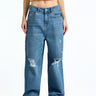 Wrecked Blue Distressed Jeans - BonkersCorner