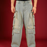 Yellowish Blue Denim Cargo - BonkersCorner