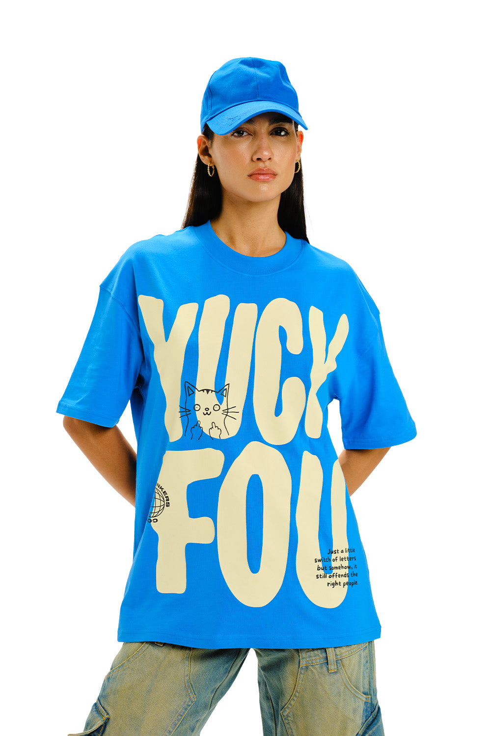 Yuck Fou Blue Oversized T-shirt - BonkersCorner