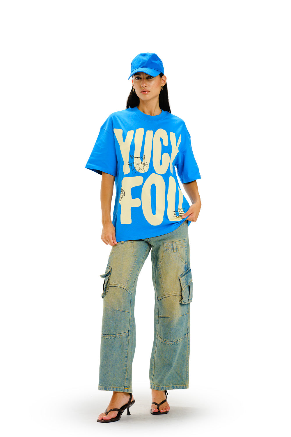Yuck Fou Blue Oversized T-shirt - BonkersCorner