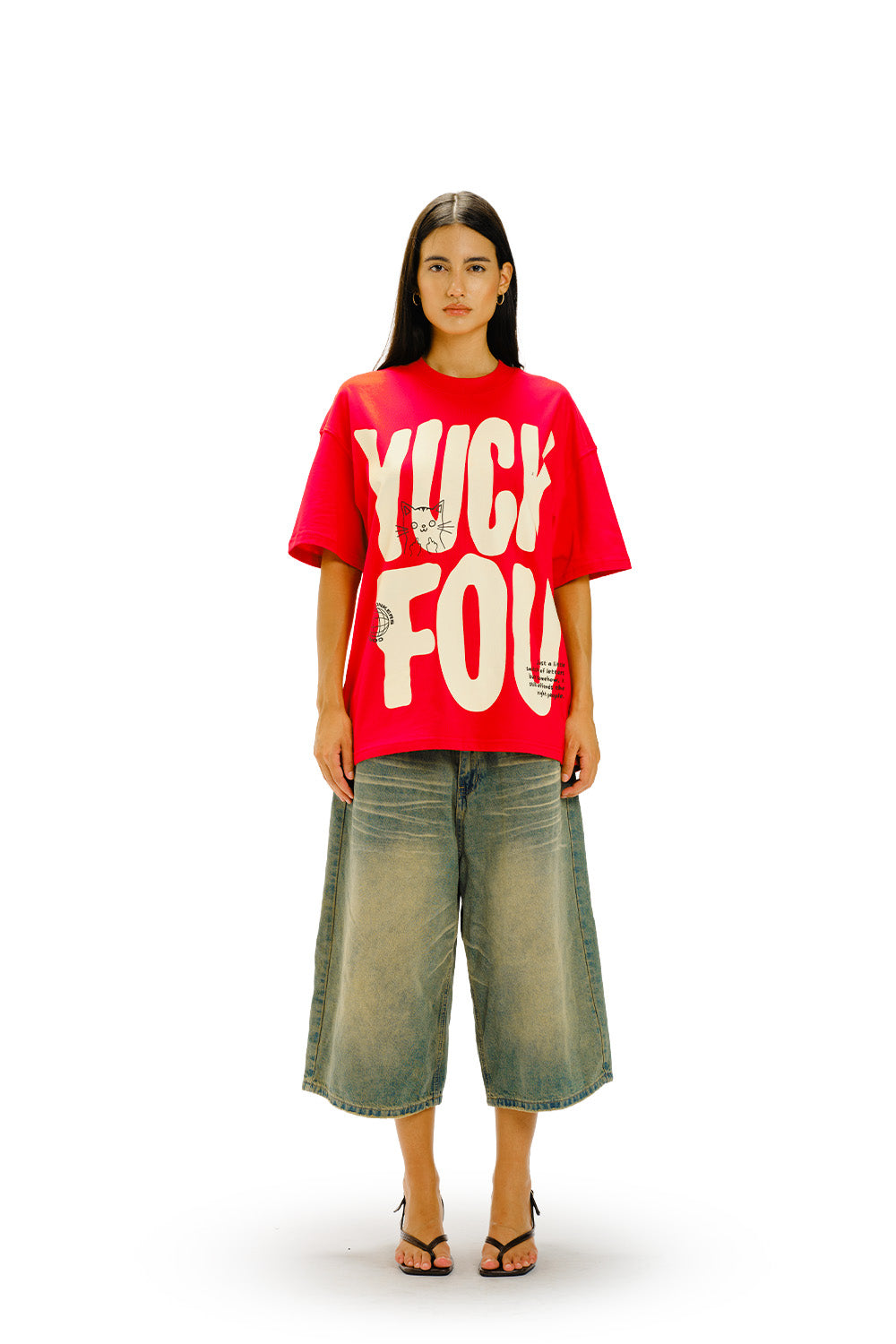 Yuck Fou Red Oversized T-shirt - BonkersCorner