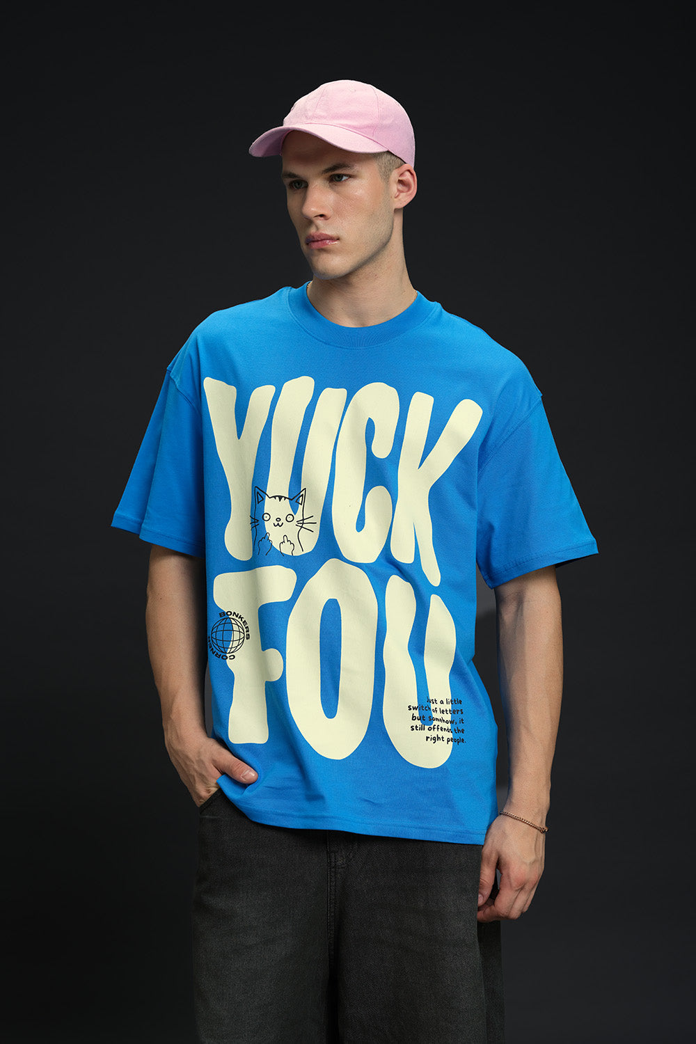 Yuck Fou Blue Oversized T-shirt - BonkersCorner
