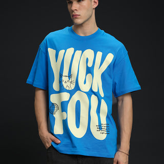 Yuck Fou Blue Oversized T-shirt - BonkersCorner