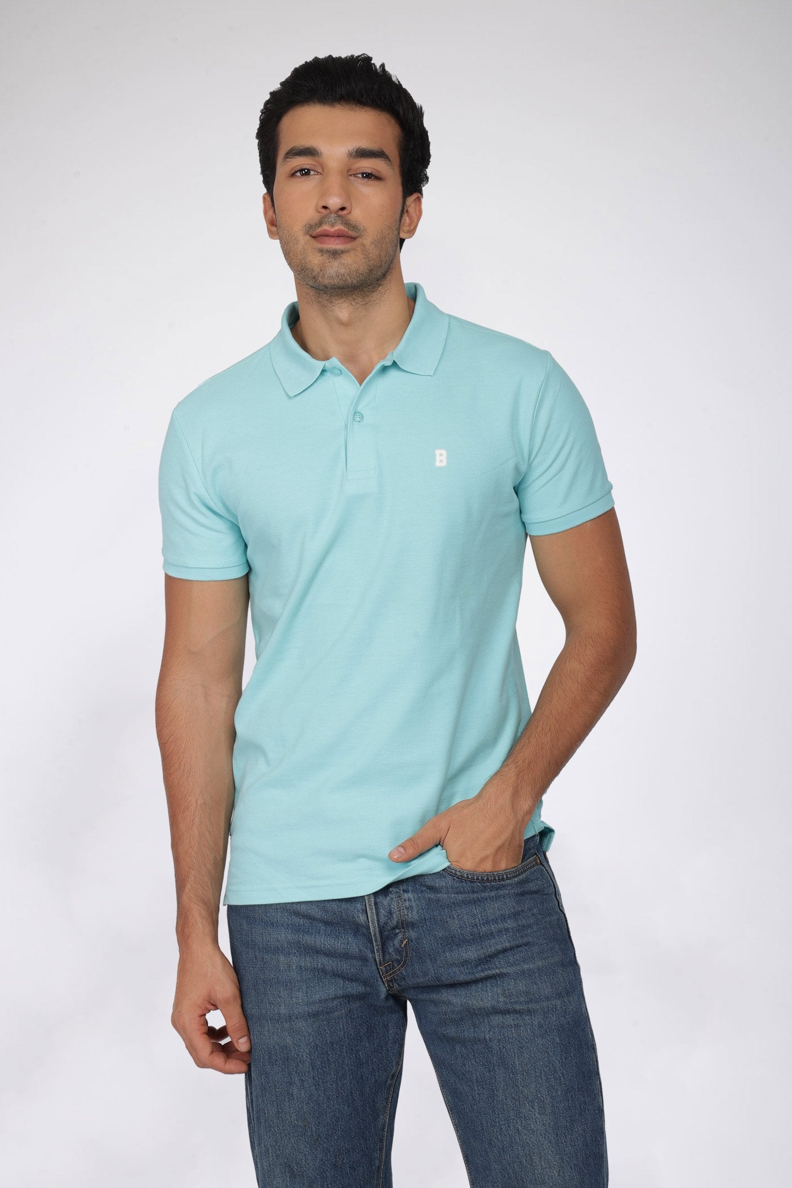 Aqua Blue Polo - BonkersCorner
