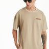 Beige Heavyweight Pique Oversized T-shirt - BonkersCorner