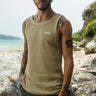 Beige Waffle Tank - BonkersCorner