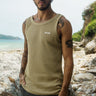 Beige Waffle Tank - BonkersCorner