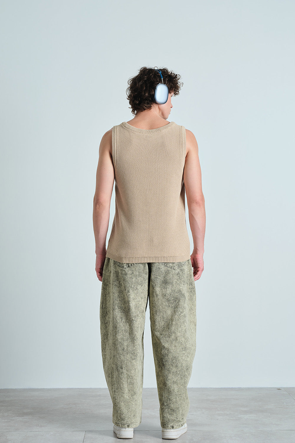 Beige Knit Tank - BonkersCorner