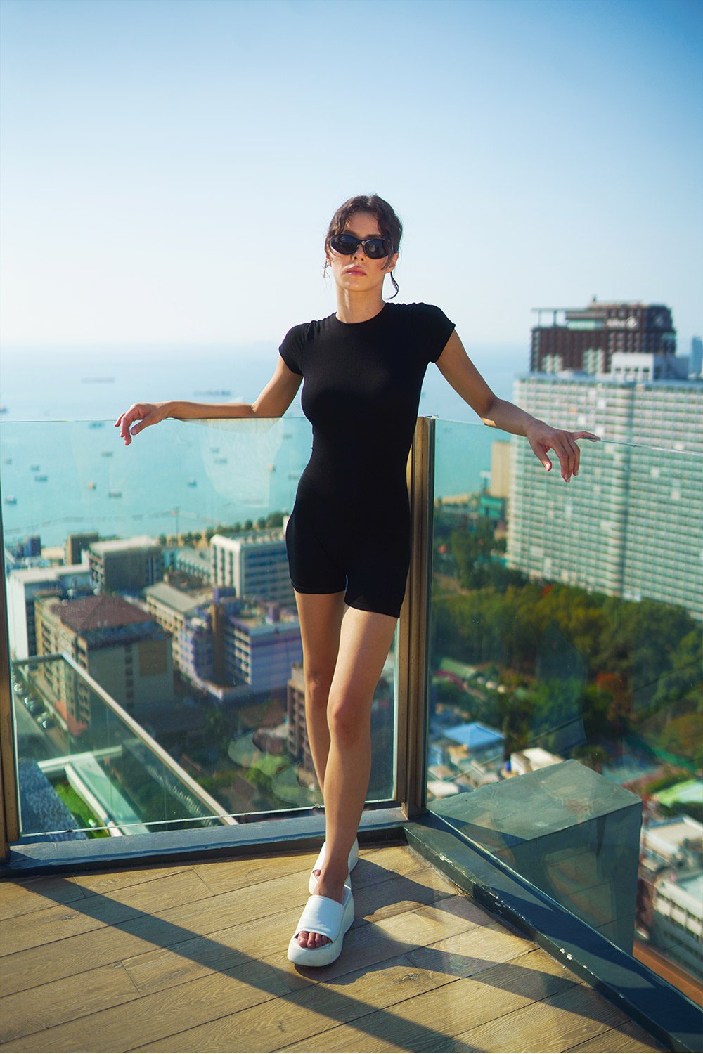 Black Bodycon Solid Romper - BonkersCorner