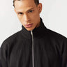 Black Half Zip Waffle Sweatshirt - BonkersCorner