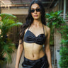 Black Satin Backless Top - BonkersCorner