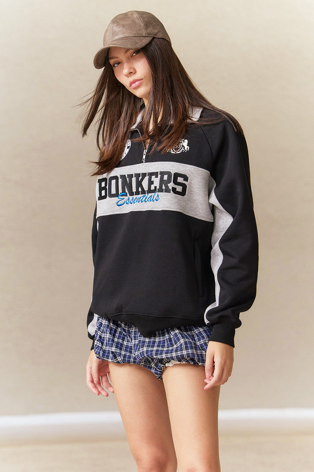 Black Half-Zip Sweatshirt