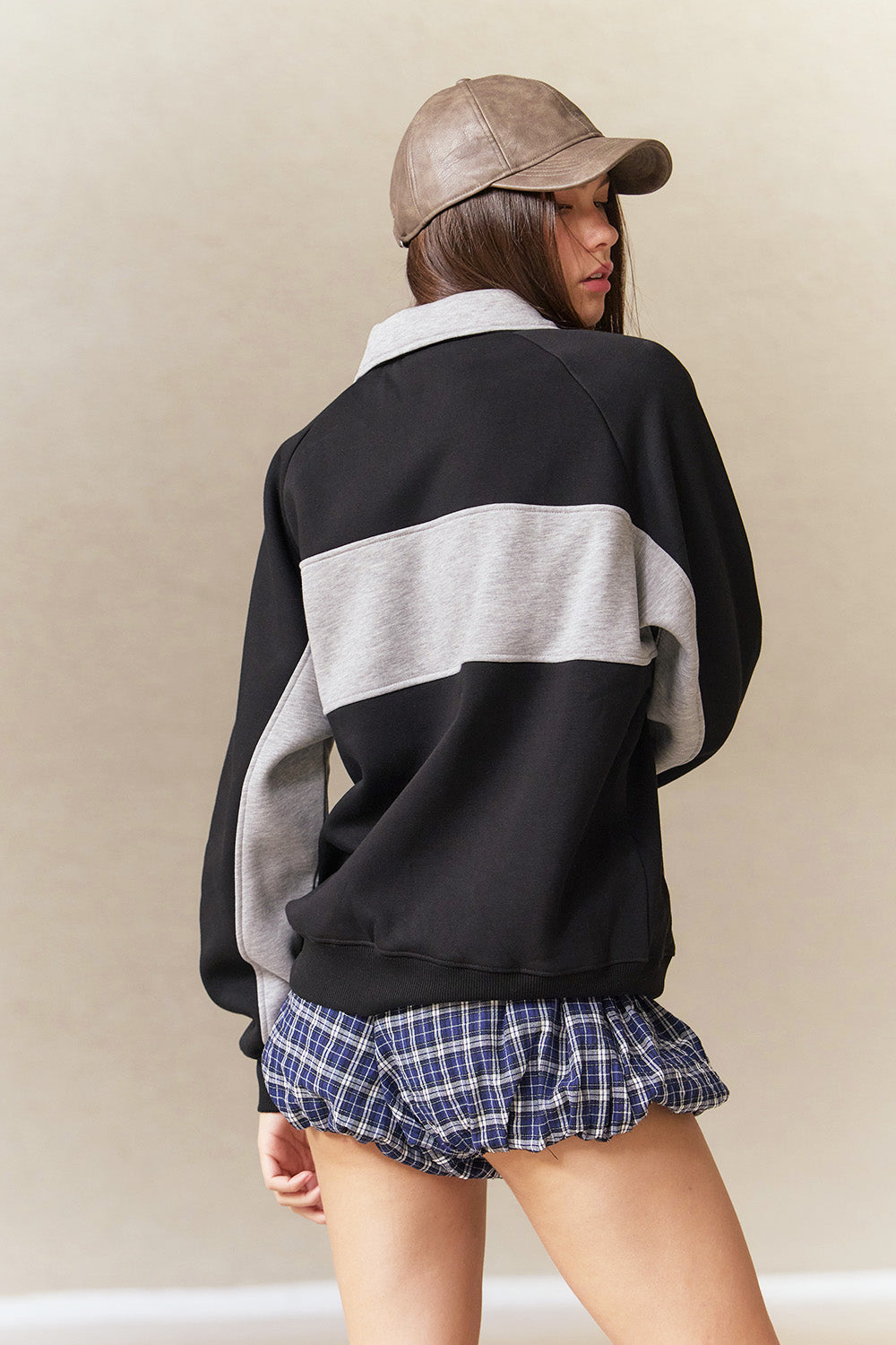 Black Half-Zip Sweatshirt