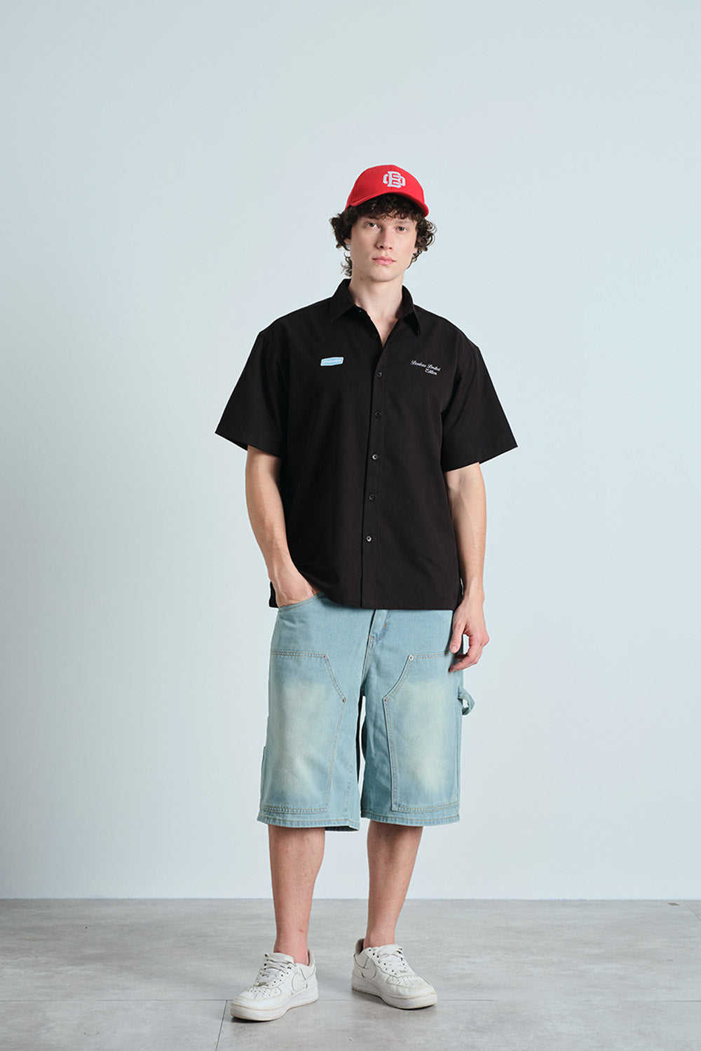 Black Oversized Utility Shirt - BonkersCorner