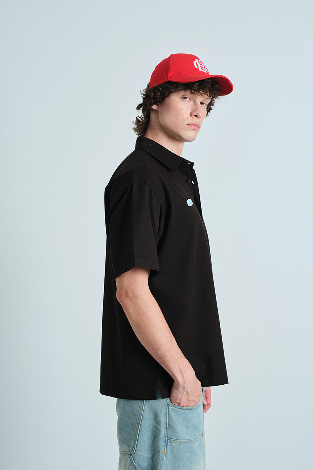 Black Oversized Utility Shirt - BonkersCorner